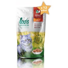 Leos Tavuklu Yetişkin Kedi Yaş Maması Pouch 12x85 Gr