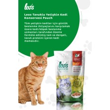 Leos Tavuklu Yetişkin Kedi Yaş Maması Pouch 12x85 Gr