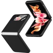 Seashell Digital Samsung Galaxy Z Flip3 5g-Black Için Temperli Cam Ekran Koruyucusu ile Anti Drop Pu Deri Kaplamalı Sert Pc Geri Telefon Kılıfı (Yurt Dışından)