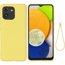 Seashell Digital Samsung Galaxy A03 Için (164.2 x 75.9 x 9.1mm) Mikrofiber Astar Çizilmeye Dayanıklı Yumuşak Sıvı Silikon Telefon Kasası Kapak (Yurt Dışından)