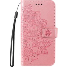 Seashell Digital Cüzdan Stand Telefon Kapağı Mandala Çiçeği Baskılı Folio Flip Koruyucu Deri Kılıf Samsung Galaxy A13 4g-Rose Altın (Yurt Dışından)