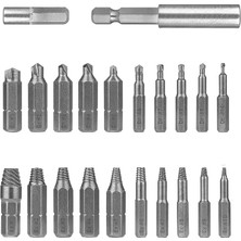 Sunshinee 22 Parça Hasarlı Vida Çıkarma Kiti, Kolay Sökülebilir Soyulmuş Vida Çıkarma Kiti, Hss 4341'DEN Yapılmıştır, Sertlik 62-63HRC (Yurt Dışından)