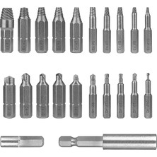 Sunshinee 22 Parça Hasarlı Vida Çıkarma Kiti, Kolay Sökülebilir Soyulmuş Vida Çıkarma Kiti, Hss 4341'DEN Yapılmıştır, Sertlik 62-63HRC (Yurt Dışından)