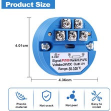 Sunshinee Rtd PT100 Sıcaklık Verici DC24V Eksi 50 ~ 100 Derece Çıkış 0-10V (Yurt Dışından)