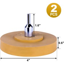 Sunshinee Çıkartma Sökücü Silgi Tekerlek Yapıştırıcı Sökücü Adaptörü ile 2 Paket Matkap Için 4 Inç Kauçuk Silgi Tekerlek Araba Vinil (Yurt Dışından)