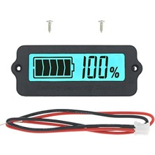 Faith 12V LY6W Kurşun Asit Kapasitesi Göstergesi LCD Ekran Ölçer (Mavi) (Yurt Dışından)