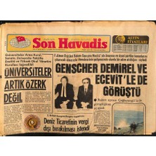 Gökçe Koleksiyon Son Havadis Gazetesi 7 Kasım 1981 - Üniversiteler Artık Özerk Değil   GZ99133