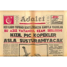 Gökçe Koleksiyon Adalet Gazetesi 11 Ocak 1965 - Aziz Nesin Yuhalandı, Oğuz-Alp Destanı Çizgi Roman GZ109244