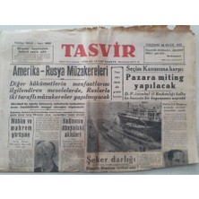 Gökçe Koleksiyon Tasvir Gazetesi - 13 Mayıs 1948 - Amerika-Rusya Müzakereleri    GZ111267
