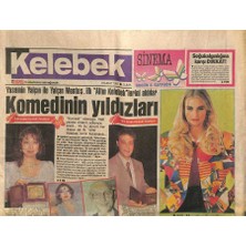 Gökçe Koleksiyon Hürriyet Gazetesi Kelebek Eki 8 Şubat 1991 - Yasemin Yalçın Ile Menteş , Ilk  Altın Kelebeklerini Aldılar GZ123049