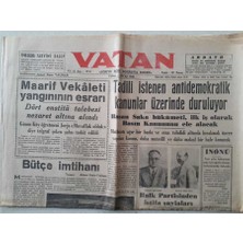 Gökçe Koleksiyon Vatan Gazetesi - 20 Ocak 1948 - Halk Partisinden Istifa Şayiaları   GZ111302