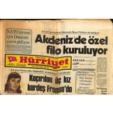 Gökçe Koleksiyon Hürriyet Gazetesi 27 Mayıs 1975 - Akdenizde Özel Filo Kuruluyor GZ115516