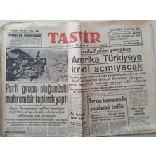 Gökçe Koleksiyon Tasvir Gazetesi - 21 Ocak 1948 - Amerika Türkiyeye Kredi Açmayacak    GZ111281