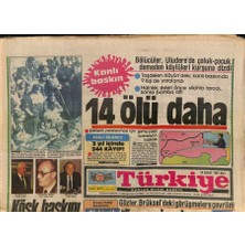 Gökçe Koleksiyon Türkiye Gazetesi 24 Şubat 1987 - Naime Ambargo - Ermeni Patriği Kalustyan   Türkiyede Ermenilere Baskı Yok  GZ118685