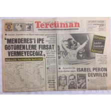 Gökçe Koleksiyon Tercüman Gazetesi 25 Mart 1976 - Menderesi Ipe Götürenlere Fırsat Vermeyeceğiz - GZ21180