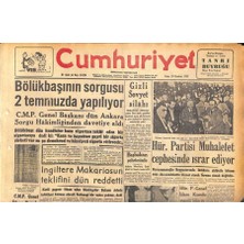 Gökçe Koleksiyon Cumhuriyet Gazetesi 28 Haziran 1957 - Doğudan Batıya Kaçanlar - Ingiltere Makariosun Teklifini Dün Reddetti  GZ119900