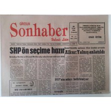 Gökçe Koleksiyon Giresun Son Haber Gazetesi 26 Ocak 1994 - Shp Ön Seçime Hazır   GZ18194