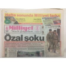 Gökçe Koleksiyon Milliyet Gazetesi 9 Nisan 1993 - Özal Şoku    GZ51571
