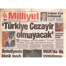 Gökçe Koleksiyon Milliyet Gazetesi 26 Mart 1997 - Karadayı-Kinkel Randevusu Iptal - Akşenerden Rp Genelgesi  GZ131731