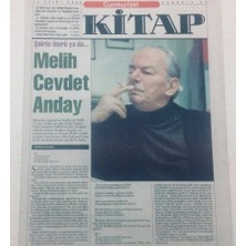 Gökçe Koleksiyon Cumhuriyet Gazetesi Kitap Eki - 14 Eylül 2000 - Şairin Ömrü Melih Cevdet Anday   GZ46647