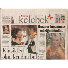 Gökçe Koleksiyon Hürriyet Gazetesi Kelebek Eki 14 Ağustos 1998 - Unutulmayanlar Nobakovun Lolitası, Virginia Woolfun Orlandosu, Kamed Bond, Lady Chatterley ve Diğerleri GZ48026
