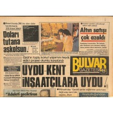 Gökçe Koleksiyon Bulvar Gazetesi 27 Kasım 1983 - Bitlis Tütünü Dünyaya Açılıyor - Uydu-Kent Inşaatçılara Uydu  GZ126566