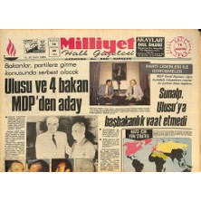 Gökçe Koleksiyon Milliyet Halk Gazetesi 16 Ağustos 1983 - Italya Başkonsolosu Köpeklerini Satışa Çıkardı - Ulusu ve 4 Bakan Mdpden Aday  GZ126593