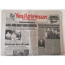 Gökçe Koleksiyon Yeşil Giresun Gazetesi - 18 Eylül  2007 - Ulusal Fındık Konseyi Hayata Geçiriliyor  - GZ43667