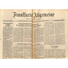 Gökçe Koleksiyon Frantfurter Allgemeine Gazetesi 28 Juni 1975 - Leber Mahnt Europa Zur Vorsorge Für Die Sicherheit  GZ125151