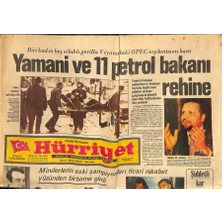 Gökçe Koleksiyon Hürriyet Gazetesi 22 Aralık 1975 - Yamani ve 11 Petrol Bakanı Rehine GZ116237