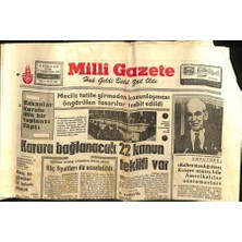Gökçe Koleksiyon Milli Gazete Gazetesi 27 Haziran 1975 - K.t.üdeki Çatışmada Yedi Öğrenci Yaralandı  GZ98651