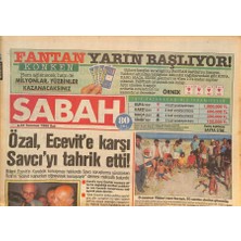 Gökçe Koleksiyon Sabah Gazetesi 29 Temmuz 1986 - Özal Ecevite Karşı, Bolu Tuncer Kaset Tanıtımı, Barbara Carrera, Türkan Şoray Kazadan Kurtuldu    GZ126451