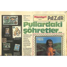 Gökçe Koleksiyon Hürriyet Gazetesi Pazar Eki 6 Mart 1977 - Türkiyede Pulculuk 100 Yaşına Bastı, Celentano, Fatoş ve Gün Görmüşler Çizgi Roman GZ105620