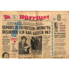 Gökçe Koleksiyon Hürriyet Gazetesi 10 Şubat 1965 - Demirelin Gayretleri Inönüyü Düşürmek Için Kafi Gelecek Mi ?  GZ117426