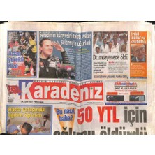 Gökçe Koleksiyon Karadeniz Gazetesi 1 Kasım 2007 - Erdal Inönüyü Kaybettik  GZ106979