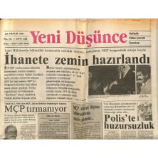 Gökçe Koleksiyon Yeni Düşünce Gazetesi 20 Aralık 1991 - Türkeş   Maksatları Anadolu Türklüğünü Imha Etmektir  - Mçp Tırmanıyor  GZ122837