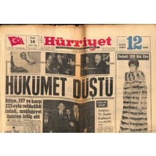 Gökçe Koleksiyon Hürriyet Gazetesi 14 Şubat 1965 - Başkan Gürsel , Türk Milleti Dışardan Oynatılmaz , Dedi   GZ117430