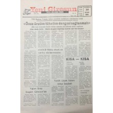 Gökçe Koleksiyon Yeni Giresun Gazetesi 30 Nisan 1994 Yalım Erez Bugün Giresunda   GZ26050