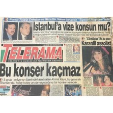 Gökçe Koleksiyon Sabah Gazetesi Telerama 22 Ekim 1994 -Istanbula Vize Konsun Mu ? GZ36546