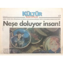 Gökçe Koleksiyon Gazete Pazar Gazetesi Kültür Eki 20 Nisan 1997 Neşe Doluyor Insan    GZ50483