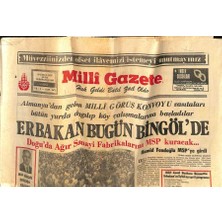 Gökçe Koleksiyon Milli Gazete Gazetesi 19 Eylül 1975 - Konyada Camilerden 107 Bin Lira Toplandı  GZ98760