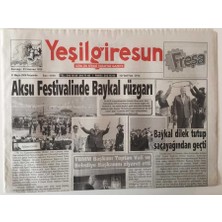 Gökçe Koleksiyon Yeşil Giresun Gazetesi 21 Mayıs 2009  - Aksu Festivalinde Baykal Rüzgarı  GZ31013