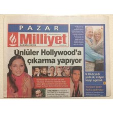 Gökçe Koleksiyon Milliyet Gazetesi Pazar Eki 8 Eylül 2002 - Ünlüler Hollywooda Çıkarma Yapıyor    GZ24907