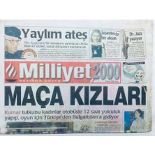Gökçe Koleksiyon Milliyet Gazetesi 2000 Eki  - 9 Nisan 2000 - Maça Kızları, Kültürlü Dansözler, Hülya Avşar Kızdı   GZ46039