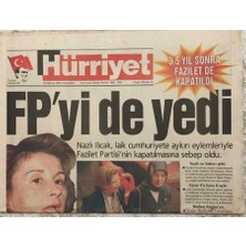 Gökçe Koleksiyon Hürriyet Gazetesi 23 Haziran 2001 - Fpyi De Yedi - Erbakan Erdoğan Savaşı Başladı  GZ1683
