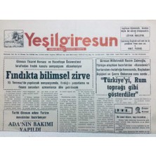 Gökçe Koleksiyon Yeşil Giresun Gazetesi 23 Haziran 1994 - Fındıkta Bilimsel Zirve   GZ41108