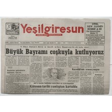 Gökçe Koleksiyon Yeşilgiresun Gazetesi 19 Mayıs 2003 - Büyük Bayramı Coşkuyla Kutluyoruz  GZ3891