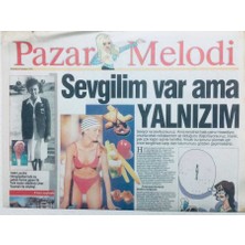 Gökçe Koleksiyon Sabah Gazetesi Pazar Melodi Eki 14 Temmuz 1996 - Sevgilim Var Ama Yalnızım   GZ41559