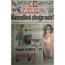 Gökçe Koleksiyon Takvim Gazetesi 9 Ağustos 1997-NAMUSLU Olmak Suç Mu?diyerek Kendisini Kesti    GZ45474