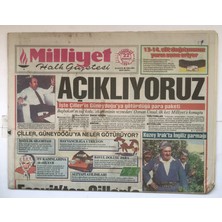 Gökçe Koleksiyon Milliyet Halk Gazetesi 22 Temmuz 1993 - Işte Çillerin Güneydoğuya Götürdüğü Para Paketi    GZ5389